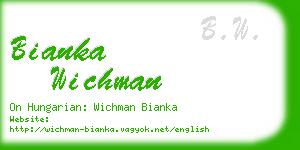 bianka wichman business card